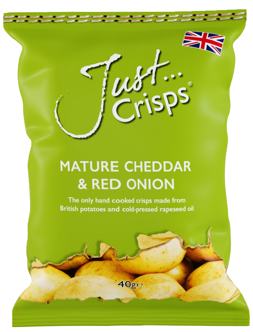 Just Crisps Mature Cheddar &amp; Red Onion 12 x 150g