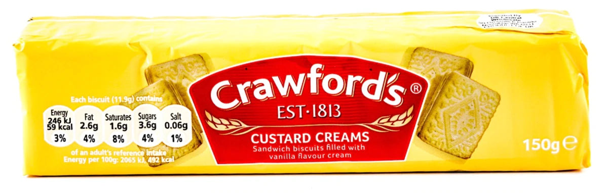 Tasties Custard Creams Biscuit 150g x 12