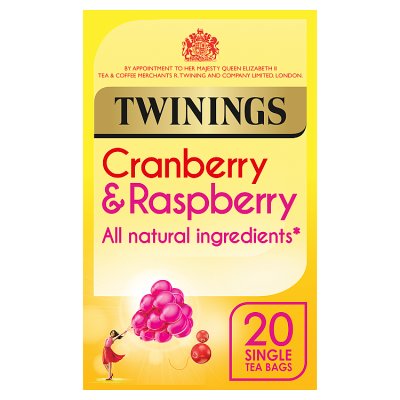 Twinings Cranberry &amp; Raspberry Teabags 20ct x 4