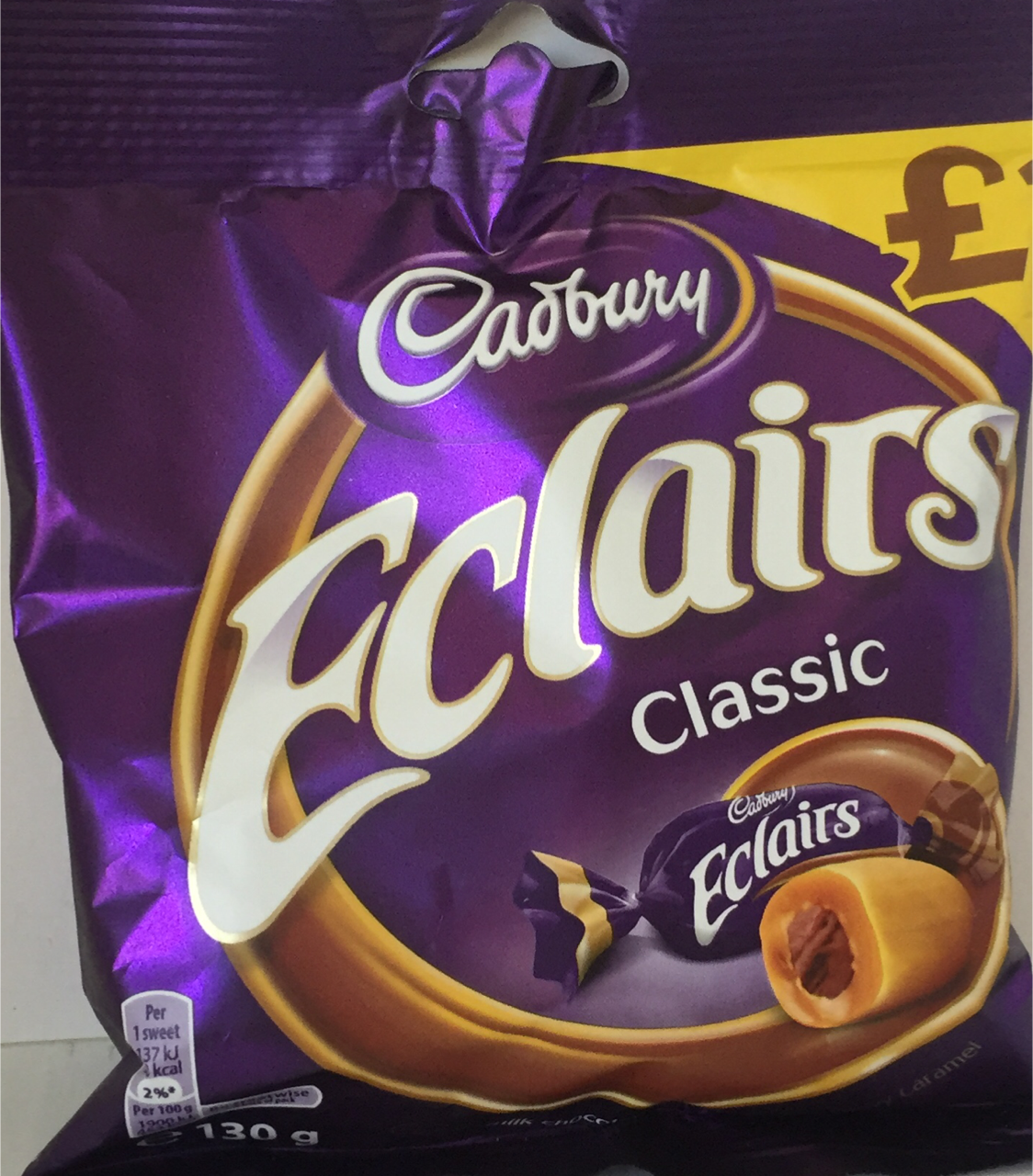 Cadbury Chocolate Eclairs Bag 130g x 12