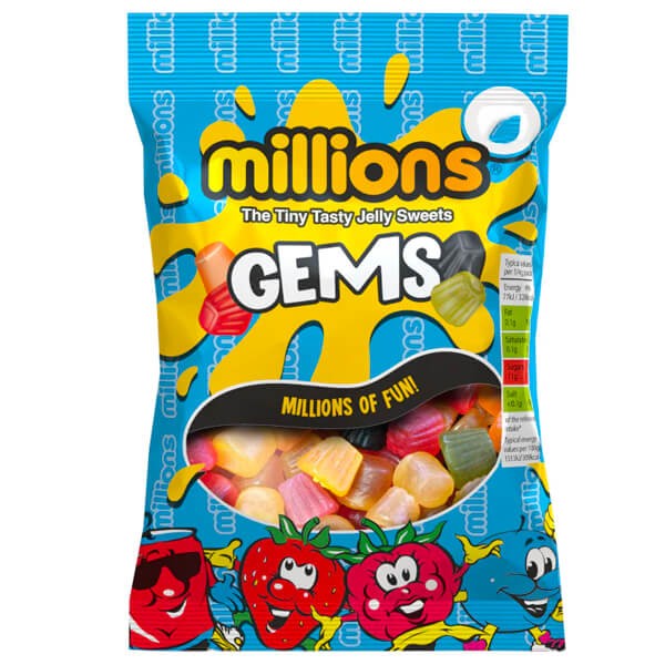 Millions Fruit Gems 12 x 120g