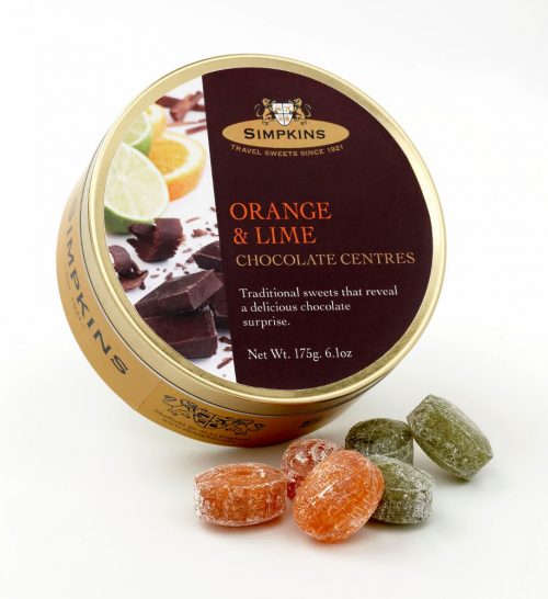 Simpkins Chocolate Lime &amp; Orange travel sweets x 6