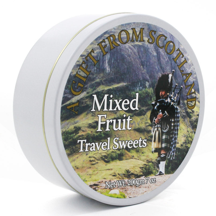 Simpkins Scottish Piper Mixed Fruit travel Sweets tin 7oz x 6