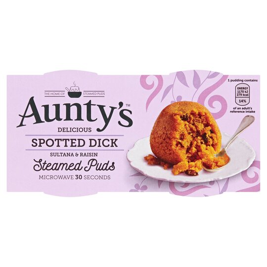 Aunty&#39;s Spotted Dick Steamed Puddings 2pk x 6