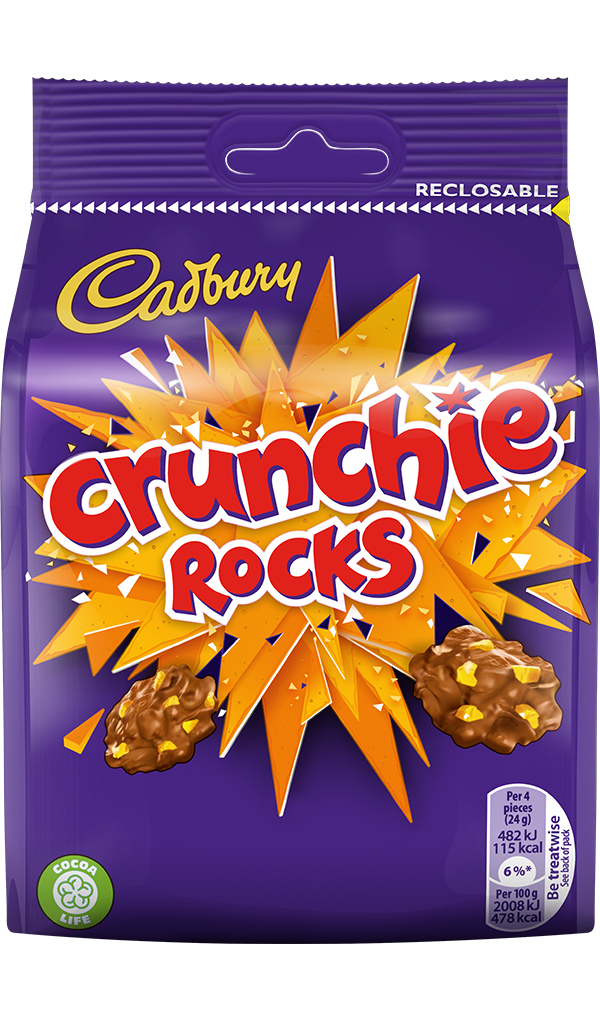 Cadbury Crunchie Rocks Pouch x 10
