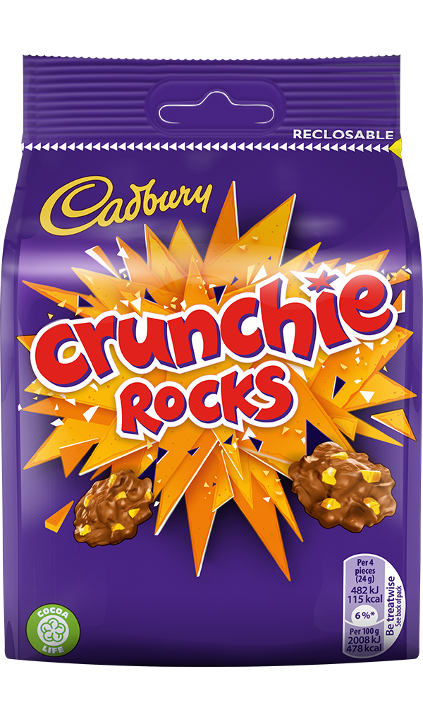 Crunchie Rocks Displays Cadbury Crunchie Rocks Pouch x 10 - The British Aisles Ltd.