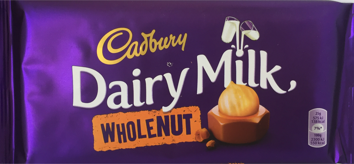 Cadbury Dairy Milk Whole Nut 180g x 15