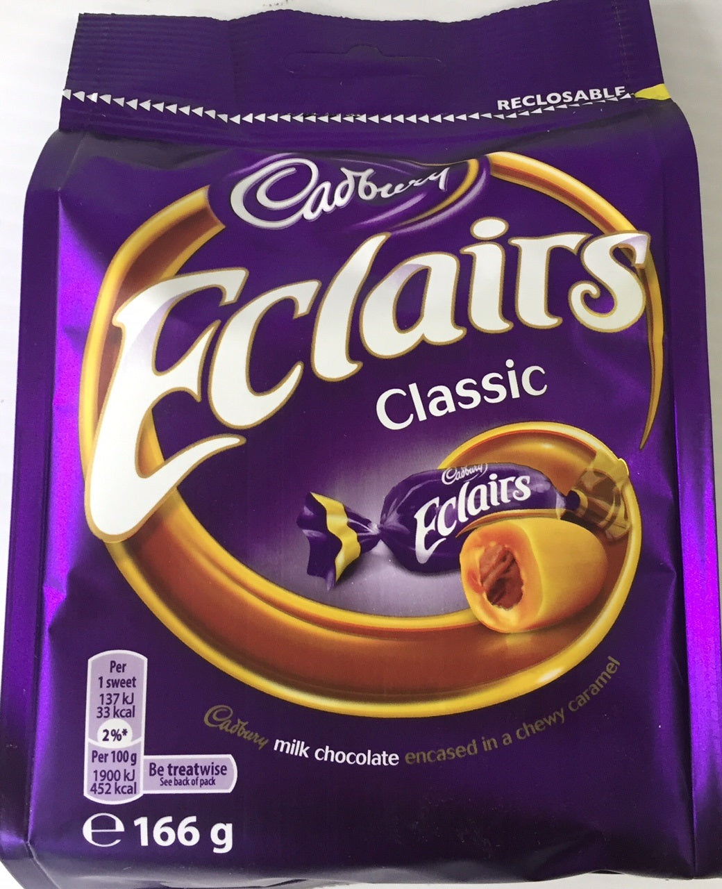 Cadbury Chocolate Eclairs Bag 166g x 7