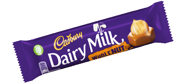 Cadbury Dairy Milk Whole Nut Bar Standard 49g x 48