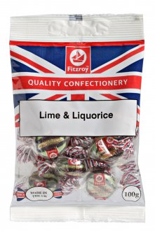 Fitzroy Lime &amp; Liquorice Sweets 100g x 12