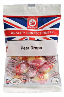 Fitzroy Pear Drops Sweets 100g x 12