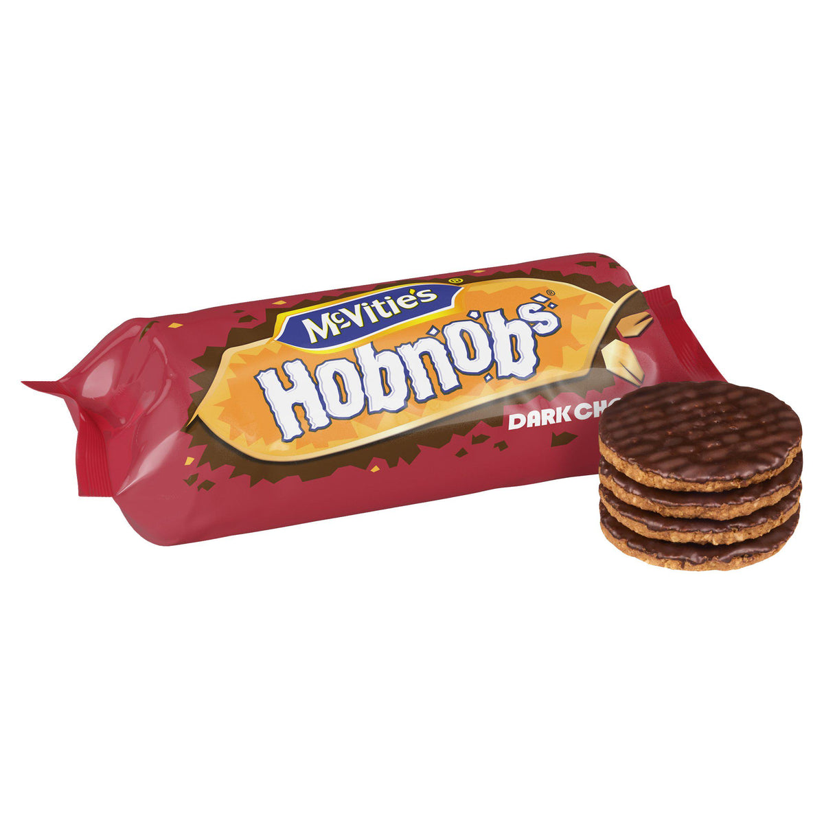 McVities Hob Nobs Dark - Plain Chocolate Roll x 12