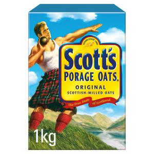 Scotts Porage Oats 1kg (2.2lb) Large Box x 12