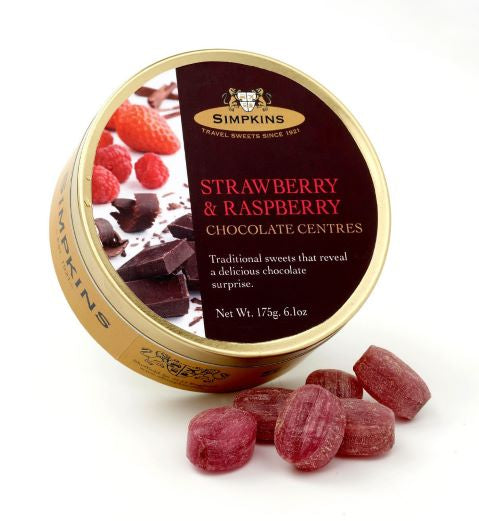 Simpkins Chocolate Strawberry-Raspberry 175g x 6