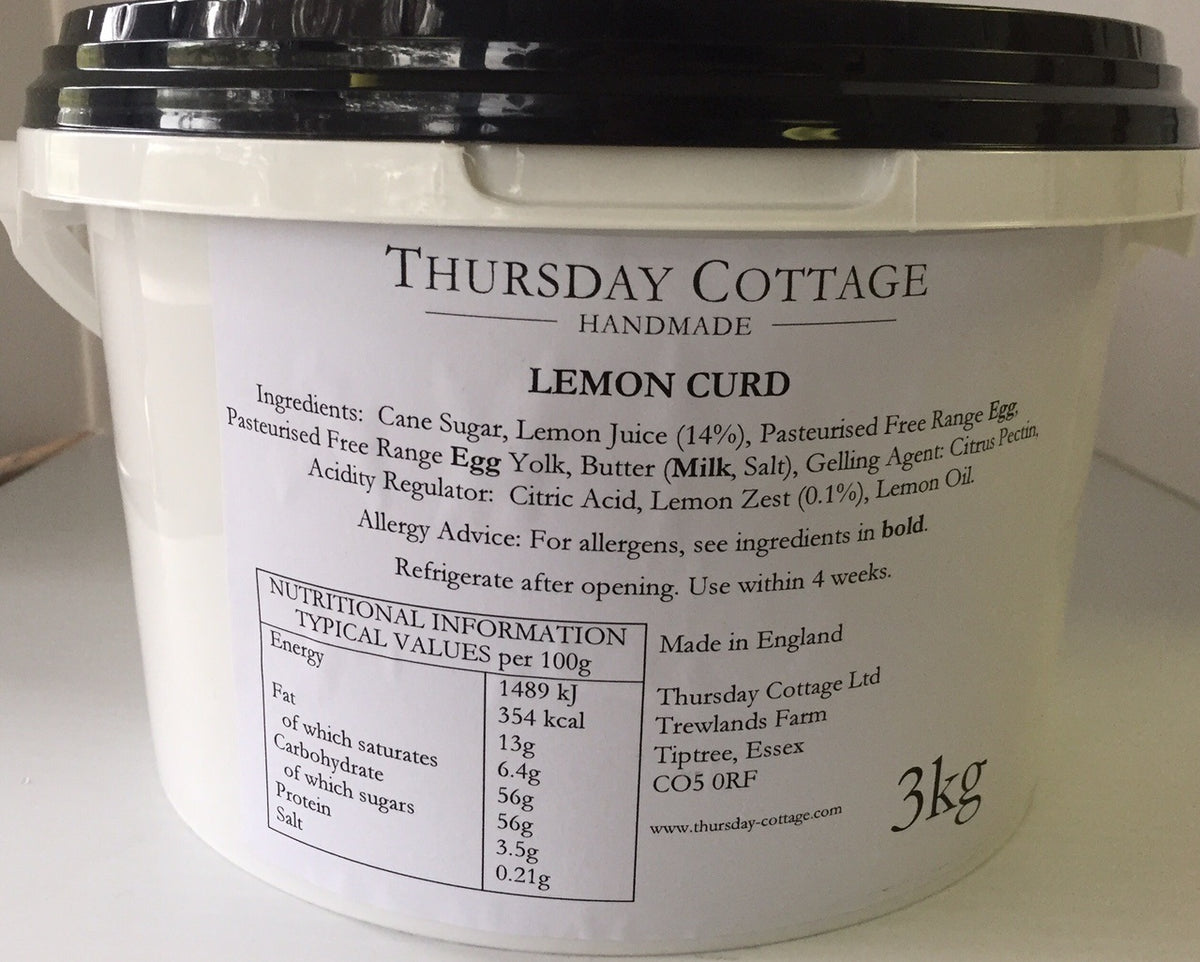 Thursday Cottage Lemon Curd Bucket 3Kg  x 1
